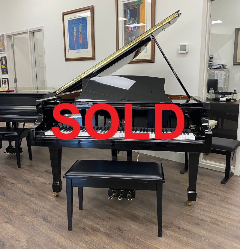 SOLD - 2011 Pramberger model PS-175. 5’9” grand piano in polished ebony finish with bench.